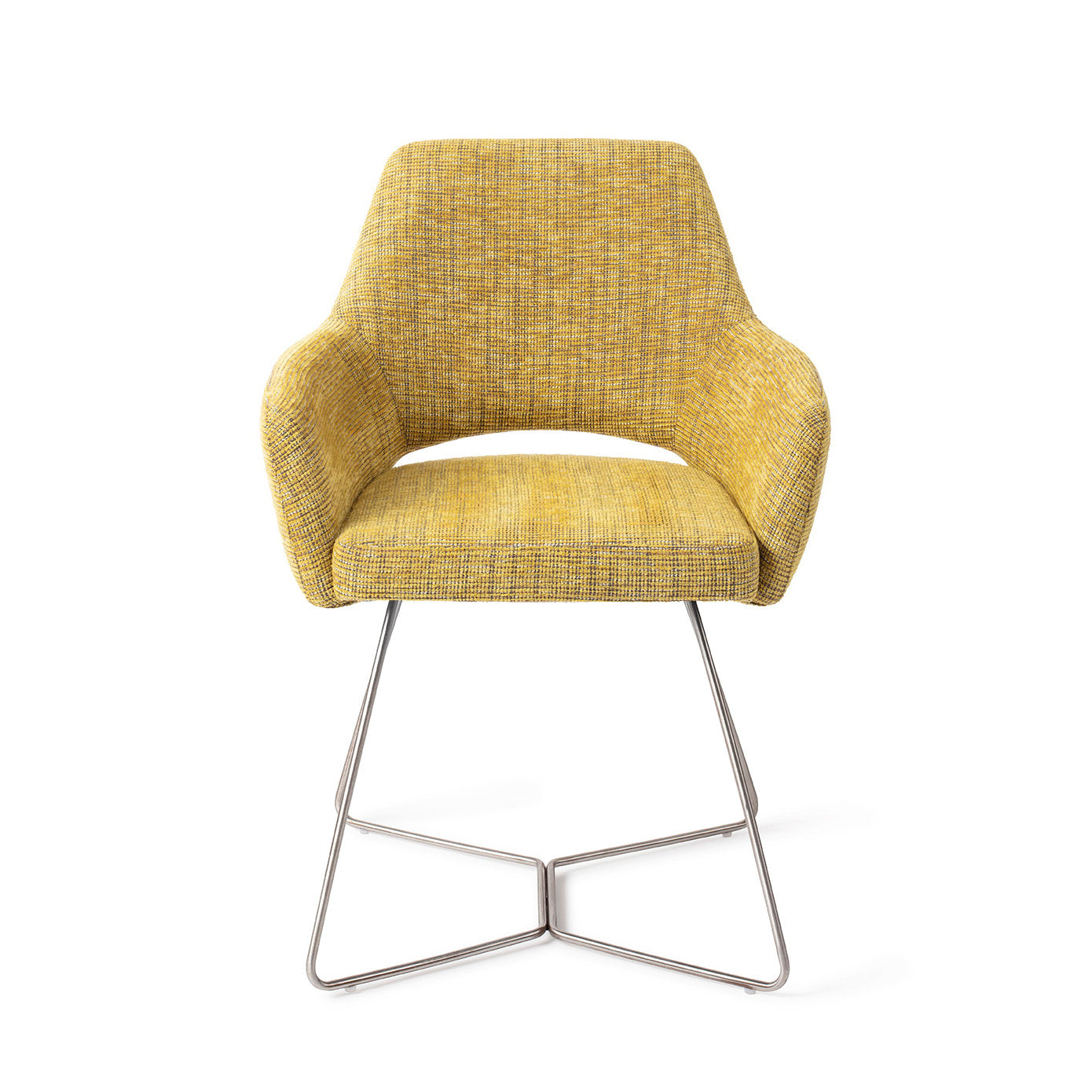 Jesper Home Yanai Lemon Lines Eetkamerstoel - Beehive Steel - KwaliteitWonen.nl