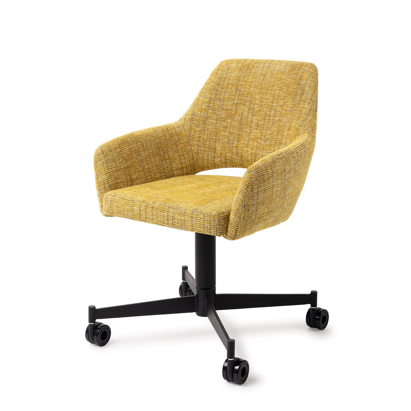 Jesper Home Yanai Lemon Lines Eetkamerstoel - Caster Black - KwaliteitWonen.nl