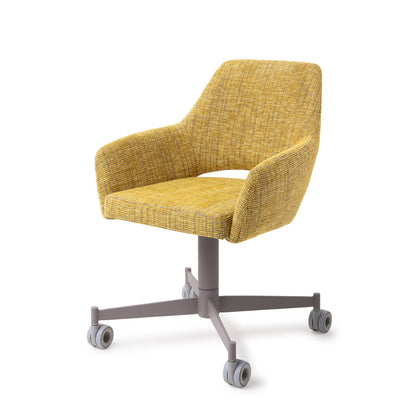 Jesper Home Yanai Lemon Lines Eetkamerstoel - Caster Grey - KwaliteitWonen.nl