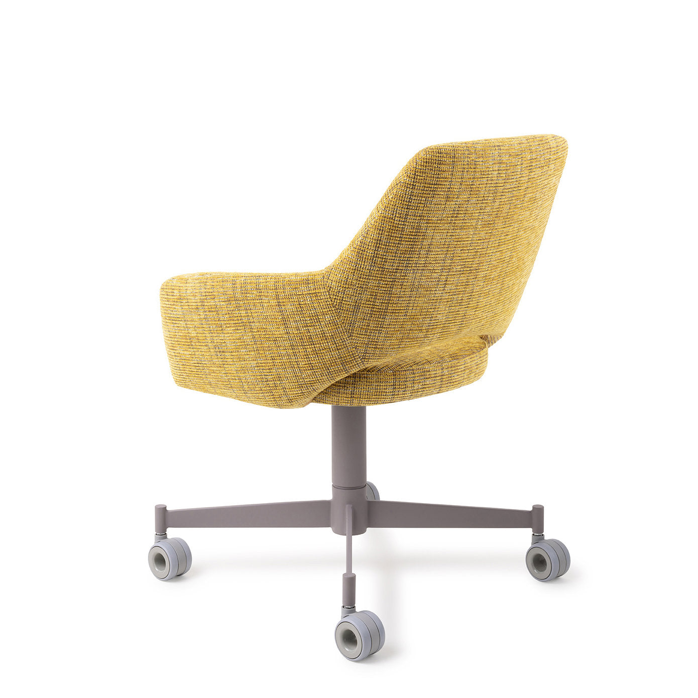 Jesper Home Yanai Lemon Lines Eetkamerstoel - Caster Grey - KwaliteitWonen.nl
