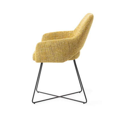 Jesper Home Yanai Lemon Lines Eetkamerstoel - Cross Black - KwaliteitWonen.nl