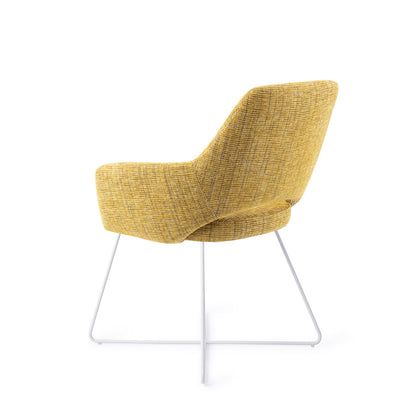 Jesper Home Yanai Lemon Lines Eetkamerstoel - Cross White - KwaliteitWonen.nl
