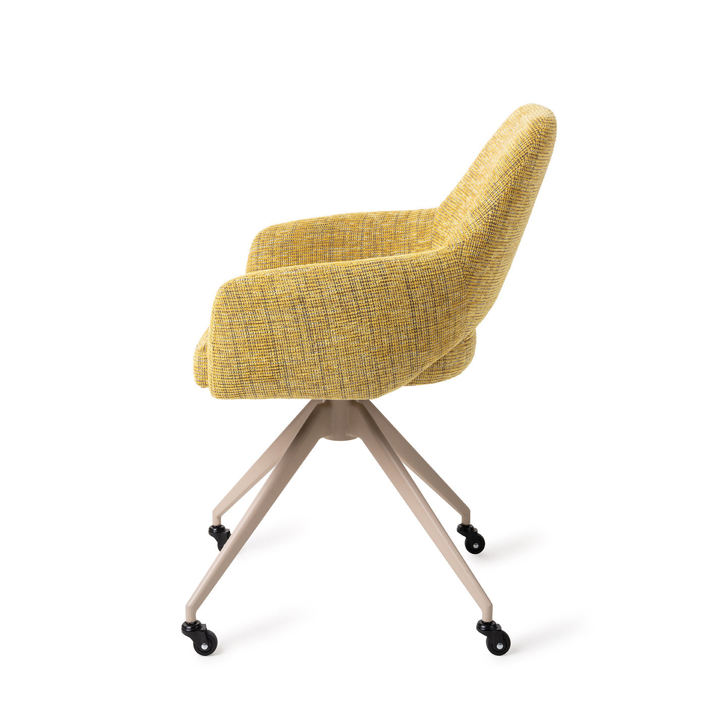 Jesper Home Yanai Lemon Lines Eetkamerstoel - Glide Beige - KwaliteitWonen.nl