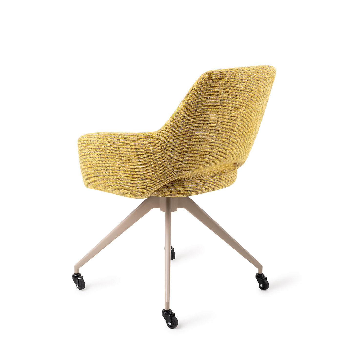 Jesper Home Yanai Lemon Lines Eetkamerstoel - Glide Beige - KwaliteitWonen.nl
