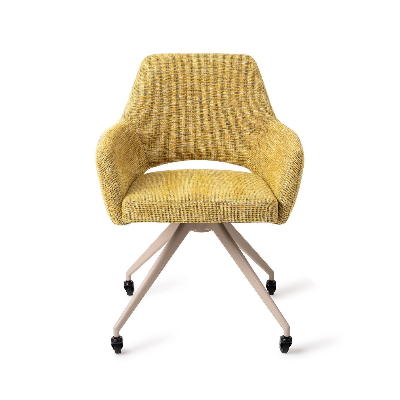 Jesper Home Yanai Lemon Lines Eetkamerstoel - Glide Beige - KwaliteitWonen.nl