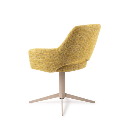 Jesper Home Yanai Lemon Lines Eetkamerstoel - Quad Beige - KwaliteitWonen.nl