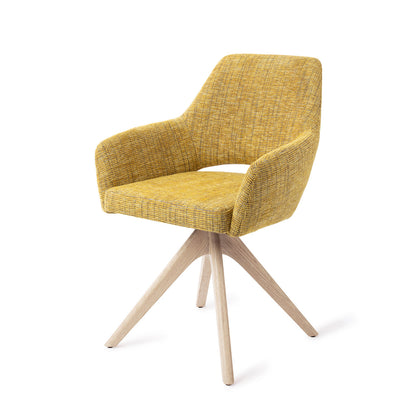 Jesper Home Yanai Lemon Lines Eetkamerstoel - Revolve Oak Bleach-Kwaliteitwonen.nl