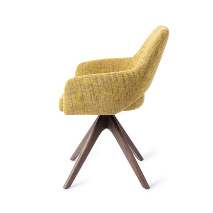 Jesper Home Yanai Lemon Lines Eetkamerstoel - Revolve Oak Walnut - KwaliteitWonen.nl