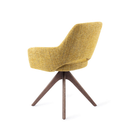 Jesper Home Yanai Lemon Lines Eetkamerstoel - Revolve Oak Walnut - KwaliteitWonen.nl