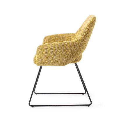 Jesper Home Yanai Lemon Lines Eetkamerstoel - Slide Black - KwaliteitWonen.nl