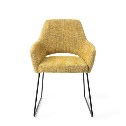 Jesper Home Yanai Lemon Lines Eetkamerstoel - Slide Black - KwaliteitWonen.nl