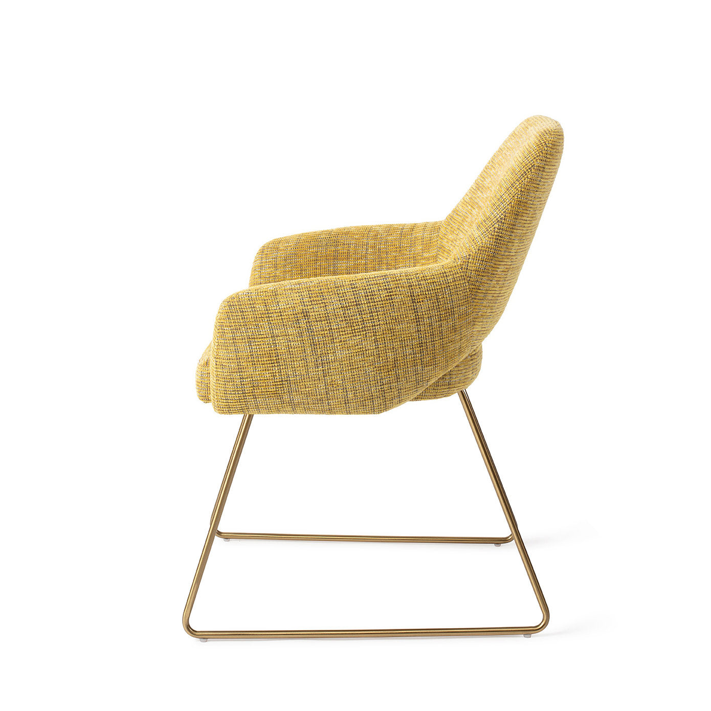 Jesper Home Yanai Lemon Lines Eetkamerstoel - Slide Gold - KwaliteitWonen.nl