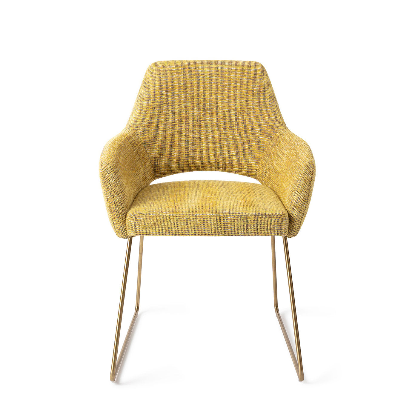 Jesper Home Yanai Lemon Lines Eetkamerstoel - Slide Gold - KwaliteitWonen.nl