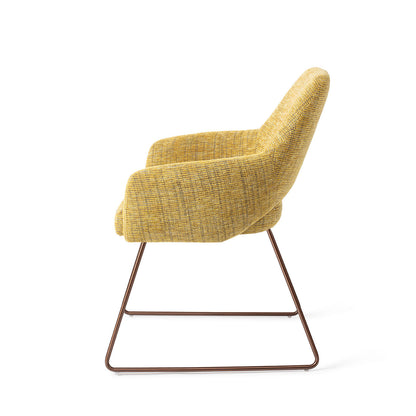 Jesper Home Yanai Lemon Lines Eetkamerstoel - Slide Rose - KwaliteitWonen.nl