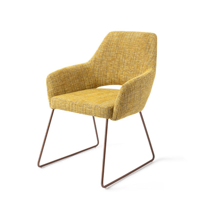 Jesper Home Yanai Lemon Lines Eetkamerstoel - Slide Rose - KwaliteitWonen.nl