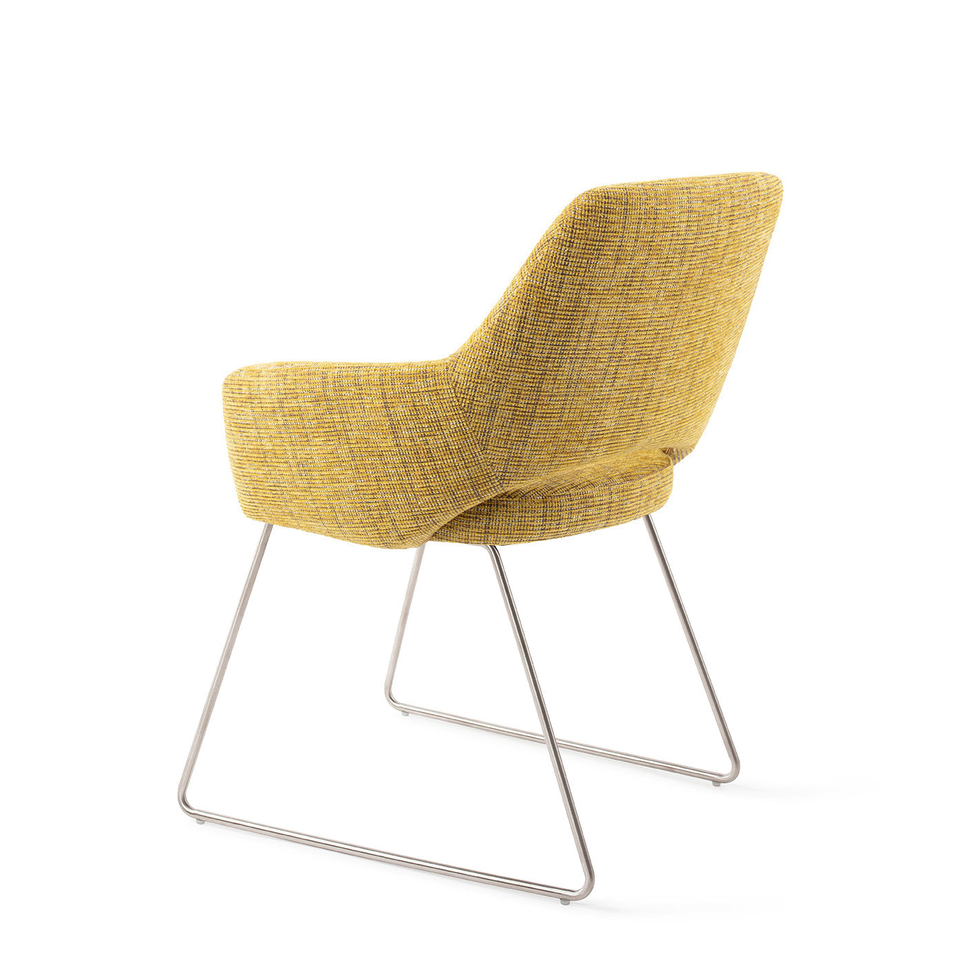 Jesper Home Yanai Lemon Lines Eetkamerstoel - Slide Steel - KwaliteitWonen.nl