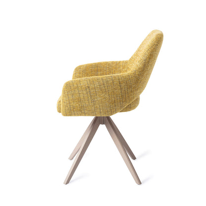 Jesper Home Yanai Lemon Lines Eetkamerstoel - Turn Beige - KwaliteitWonen.nl