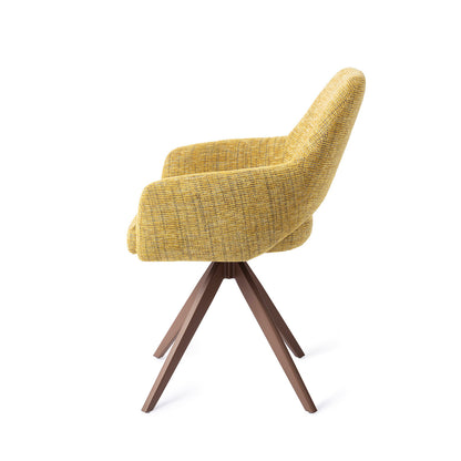 Jesper Home Yanai Lemon Lines Eetkamerstoel - Turn Brown - KwaliteitWonen.nl