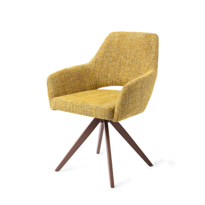 Jesper Home Yanai Lemon Lines Eetkamerstoel - Turn Brown - KwaliteitWonen.nl