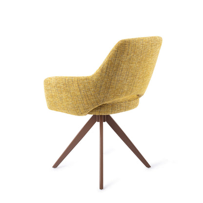 Jesper Home Yanai Lemon Lines Eetkamerstoel - Turn Brown - KwaliteitWonen.nl