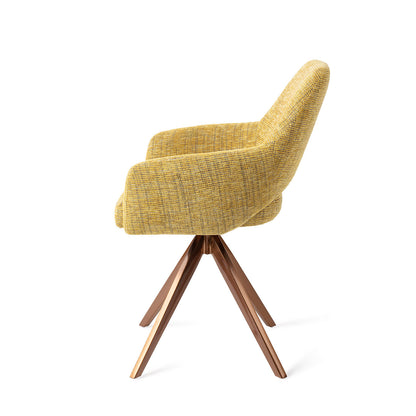 Jesper Home Yanai Lemon Lines Eetkamerstoel - Turn Rose - KwaliteitWonen.nl