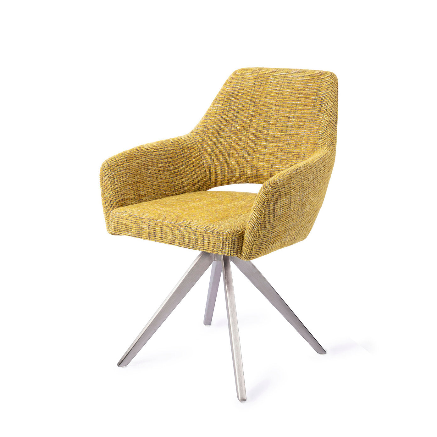 Jesper Home Yanai Lemon Lines Eetkamerstoel - Turn Steel - KwaliteitWonen.nl