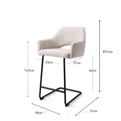 Jesper Home Yanai Pigeon Barkruk - Arch Black (L) - KwaliteitWonen.nl
