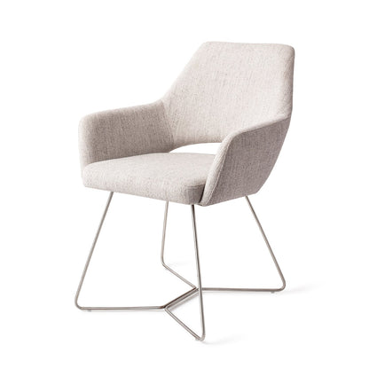 Jesper Home Yanai Pigeon Eetkamerstoel - Beehive Steel - KwaliteitWonen.nl