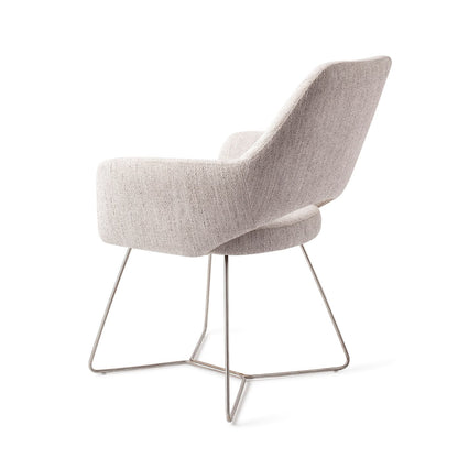 Jesper Home Yanai Pigeon Eetkamerstoel - Beehive Steel - KwaliteitWonen.nl