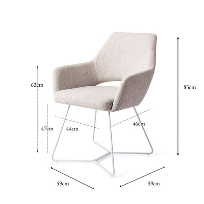 Jesper Home Yanai Pigeon Eetkamerstoel - Beehive White - KwaliteitWonen.nl