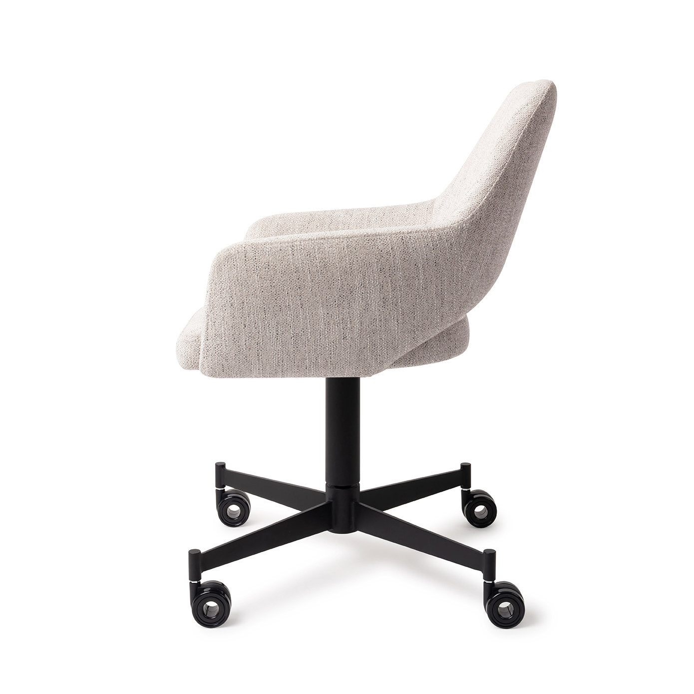 Jesper Home Yanai Pigeon Eetkamerstoel - Caster Black - KwaliteitWonen.nl