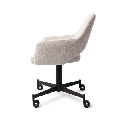 Jesper Home Yanai Pigeon Eetkamerstoel - Caster Black - KwaliteitWonen.nl