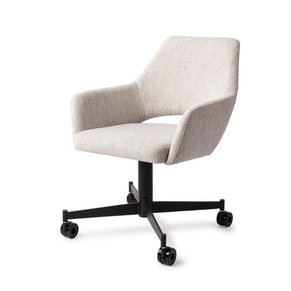 Jesper Home Yanai Pigeon Eetkamerstoel - Caster Black - KwaliteitWonen.nl