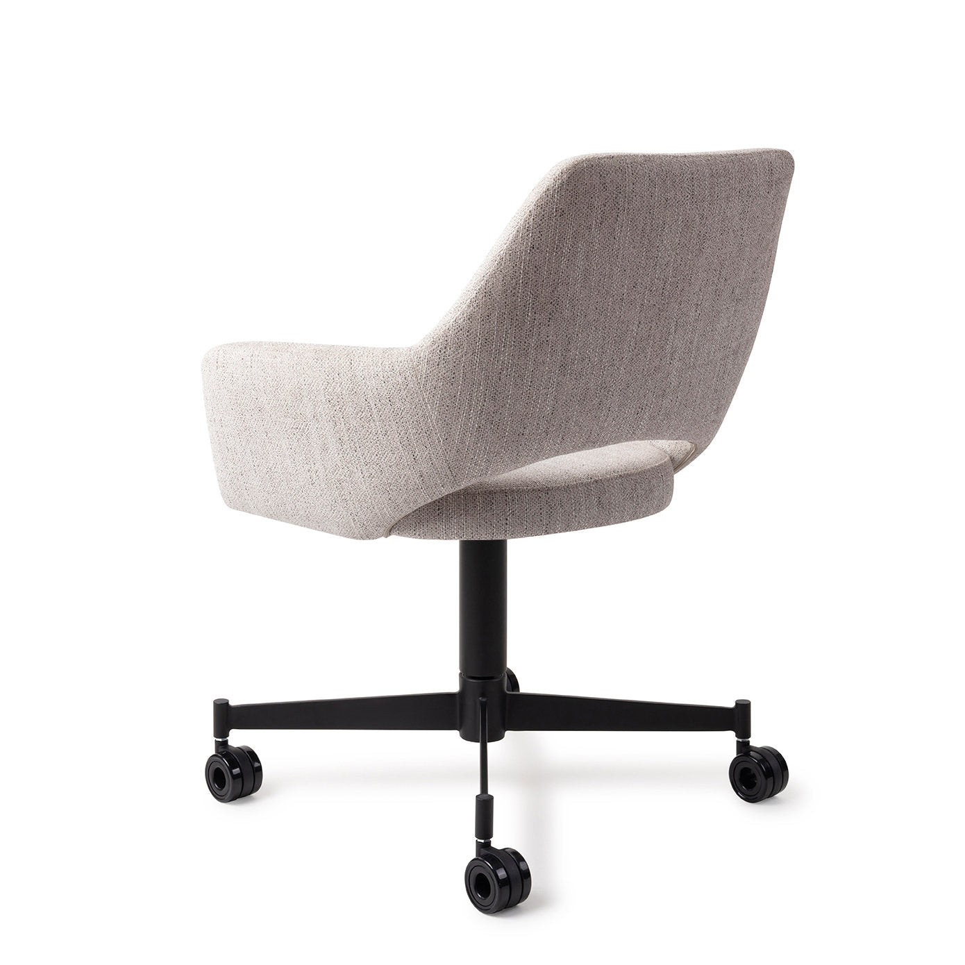 Jesper Home Yanai Pigeon Eetkamerstoel - Caster Black - KwaliteitWonen.nl