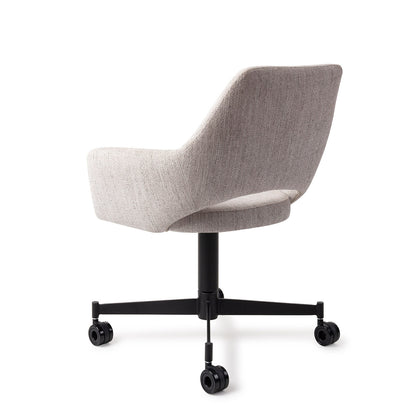 Jesper Home Yanai Pigeon Eetkamerstoel - Caster Black - KwaliteitWonen.nl