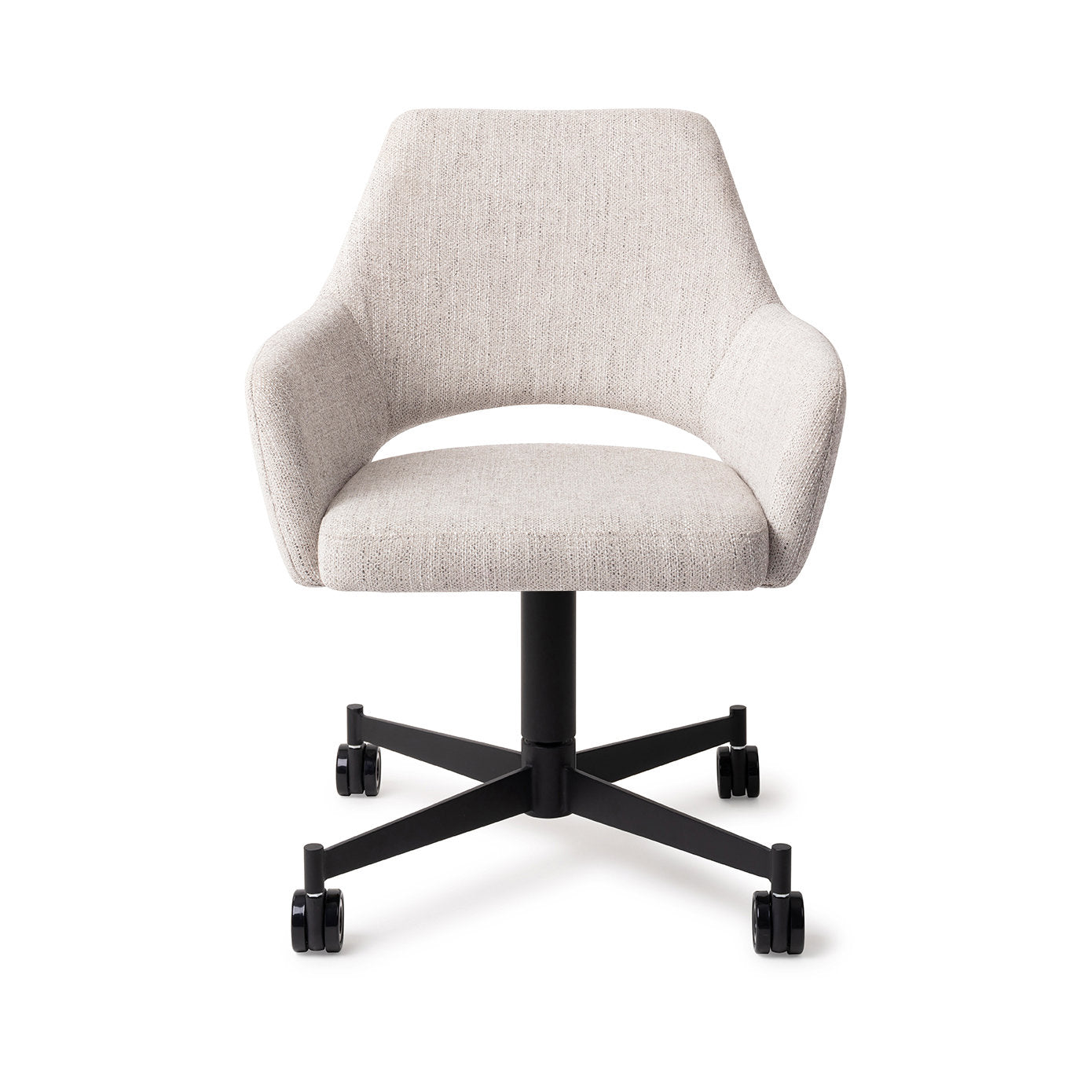 Jesper Home Yanai Pigeon Eetkamerstoel - Caster Black - KwaliteitWonen.nl