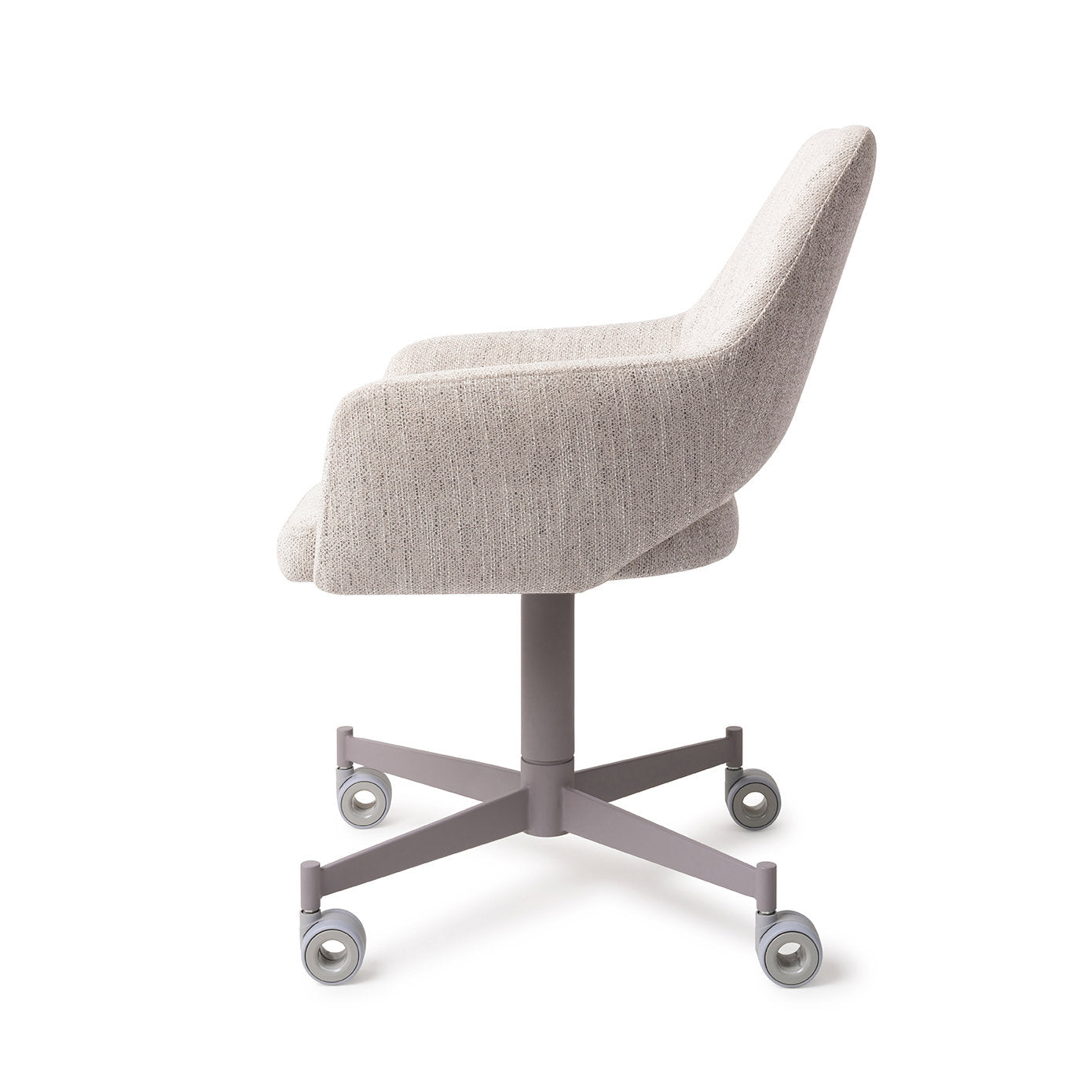 Jesper Home Yanai Pigeon Eetkamerstoel - Caster Grey - KwaliteitWonen.nl