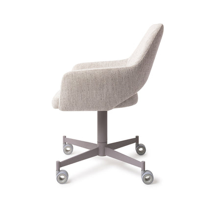 Jesper Home Yanai Pigeon Eetkamerstoel - Caster Grey - KwaliteitWonen.nl