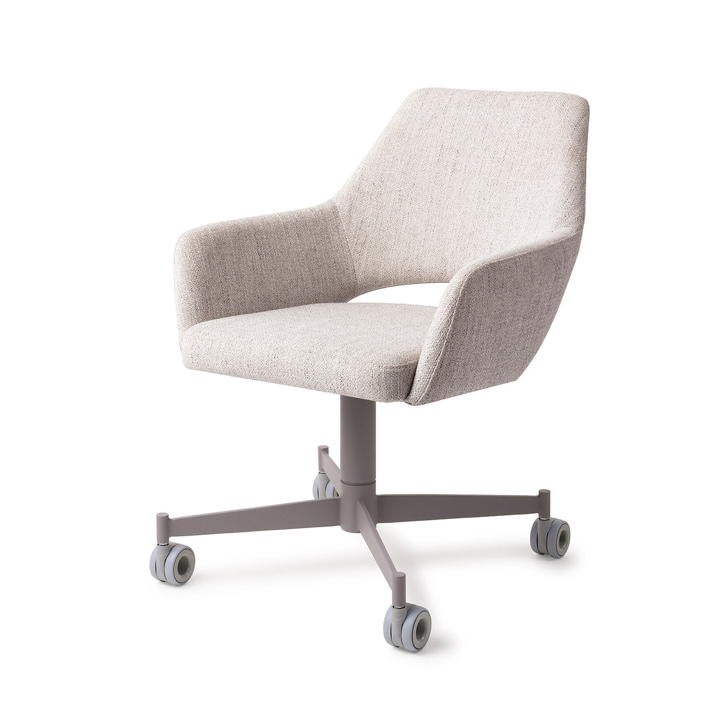 Jesper Home Yanai Pigeon Eetkamerstoel - Caster Grey - KwaliteitWonen.nl