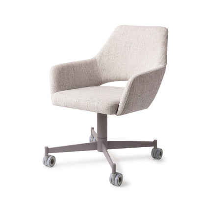 Jesper Home Yanai Pigeon Eetkamerstoel - Caster Grey - KwaliteitWonen.nl