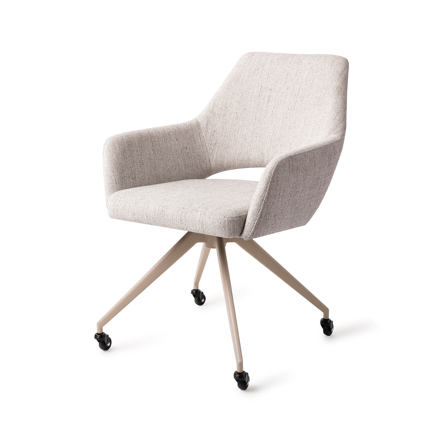 Jesper Home Yanai Pigeon Eetkamerstoel - Glide Beige - KwaliteitWonen.nl