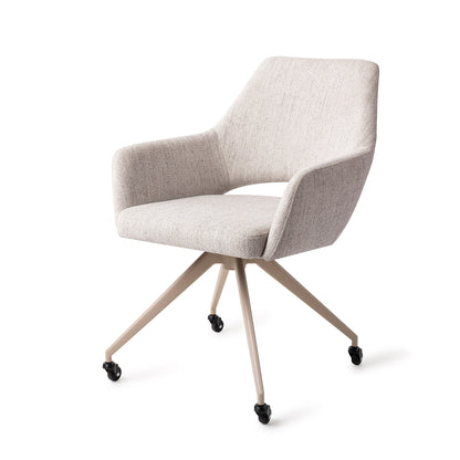 Jesper Home Yanai Pigeon Eetkamerstoel - Glide Beige - KwaliteitWonen.nl