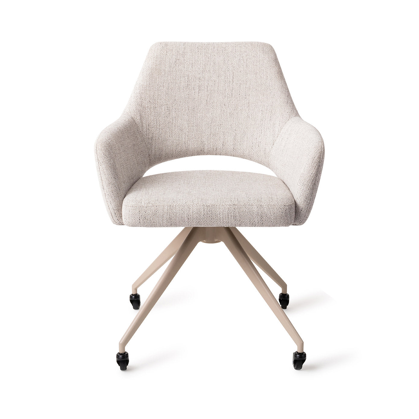 Jesper Home Yanai Pigeon Eetkamerstoel - Glide Beige - KwaliteitWonen.nl