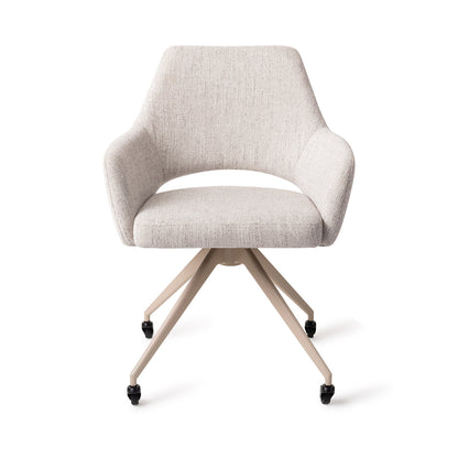 Jesper Home Yanai Pigeon Eetkamerstoel - Glide Beige - KwaliteitWonen.nl