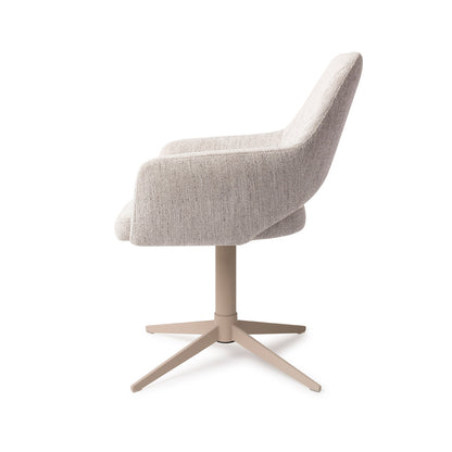 Jesper Home Yanai Pigeon Eetkamerstoel - Quad Beige - KwaliteitWonen.nl