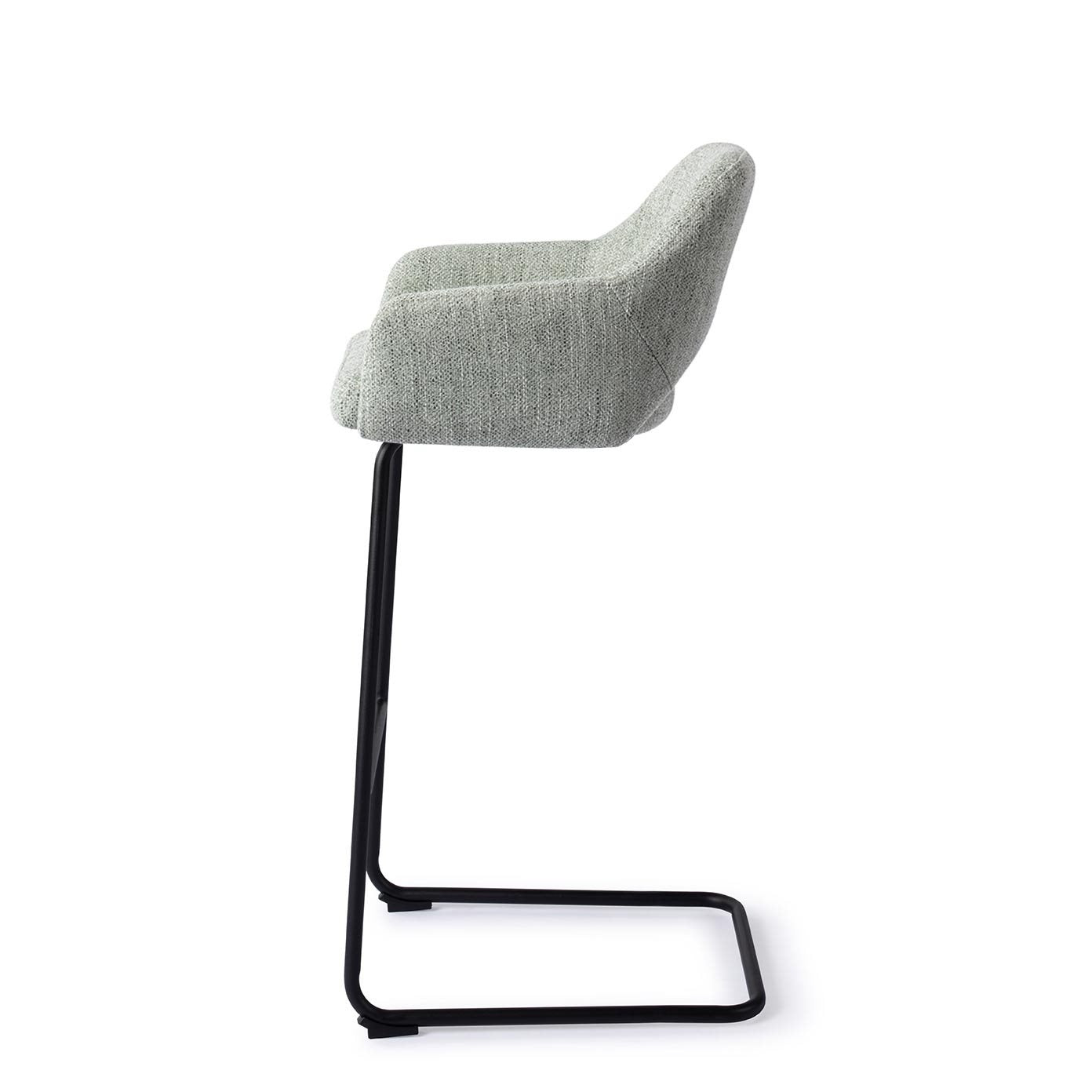 Jesper Home Yanai Soft Sage Barkruk - Arch Black (H) - KwaliteitWonen.nl