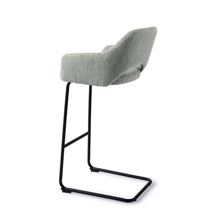 Jesper Home Yanai Soft Sage Barkruk - Arch Black (H) - KwaliteitWonen.nl