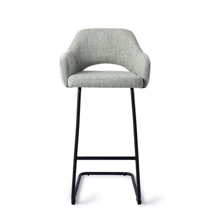 Jesper Home Yanai Soft Sage Barkruk - Arch Black (H) - KwaliteitWonen.nl