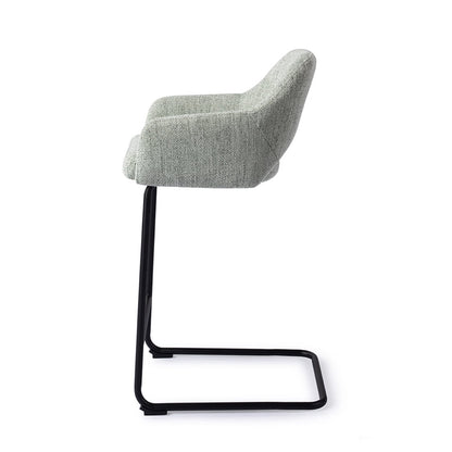 Jesper Home Yanai Soft Sage Barkruk - Arch Black (L) - KwaliteitWonen.nl