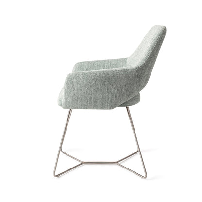 Jesper Home Yanai Soft Sage Eetkamerstoel - Beehive Steel - KwaliteitWonen.nl